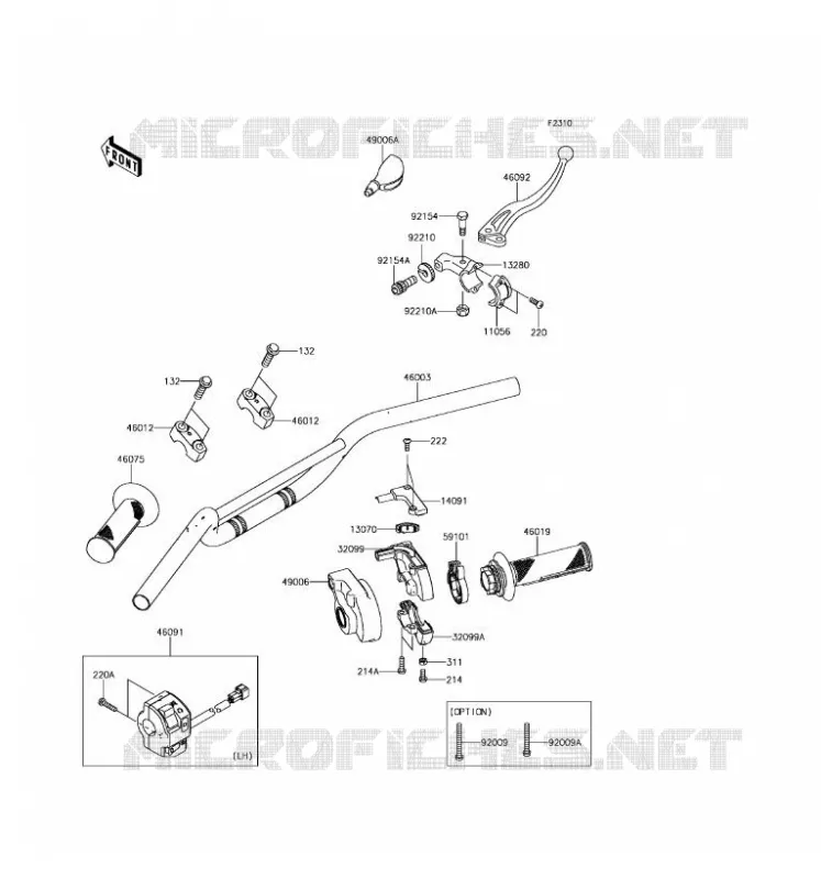 HANDLEBAR Kawasaki TOUT-TERRAIN 110 2017 KLX110  KLX110CHF