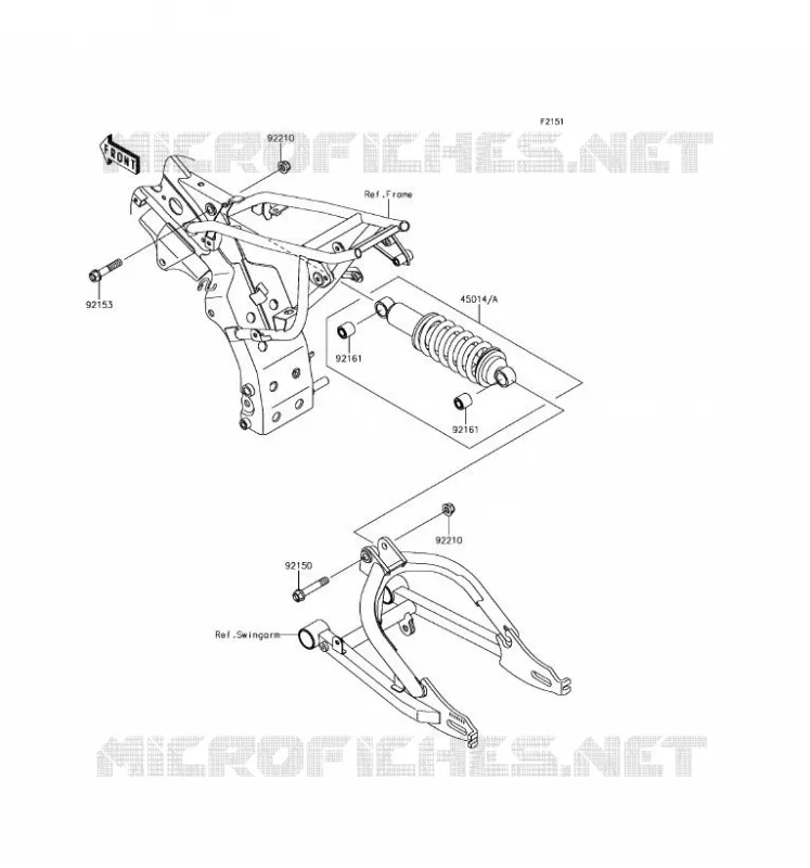 SUSPENSION - SHOCK ABSORBER Kawasaki TOUT-TERRAIN 110 2017 KLX110  KLX110CHF