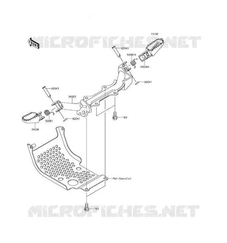 FOOTREST Kawasaki TOUT-TERRAIN 110 2017 KLX110L  KLX110DHF