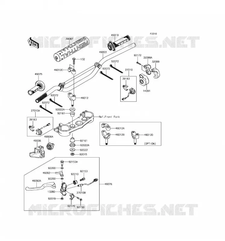 HANDLEBAR Kawasaki TOUT-TERRAIN 450 2017 KLX450R  KLX450AHF