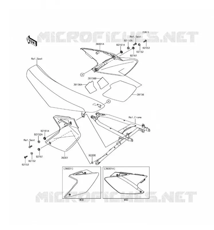SIDE COWLING Kawasaki TOUT-TERRAIN 450 2017 KLX450R  KLX450AHF