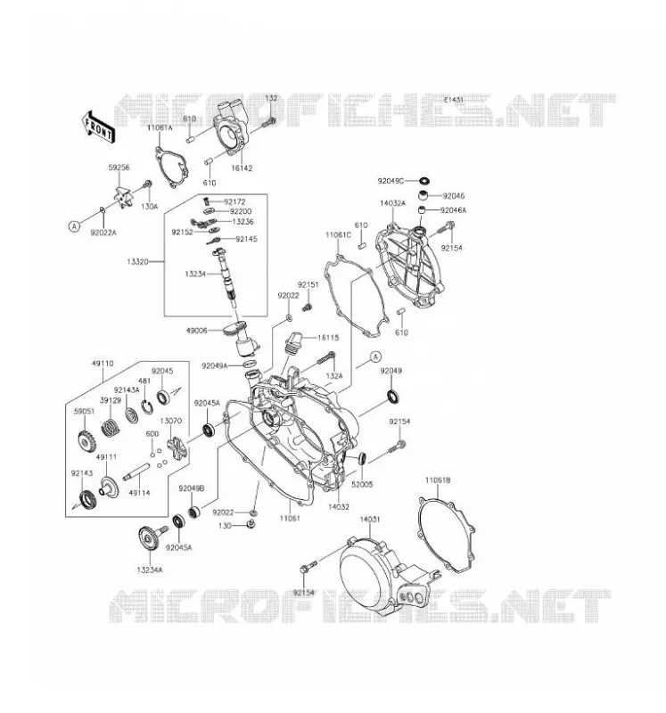ENGINE COVERS Kawasaki TOUT-TERRAIN 100 2016 KX100  KX100FGF