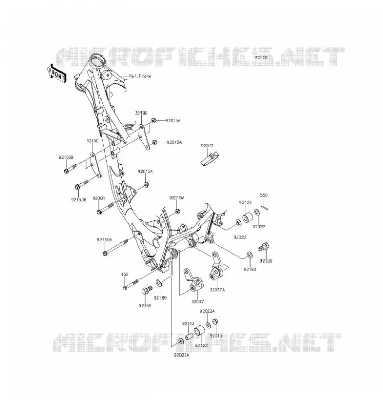 ENGINE MOUNT Kawasaki TOUT-TERRAIN 100 2016 KX100  KX100FGF