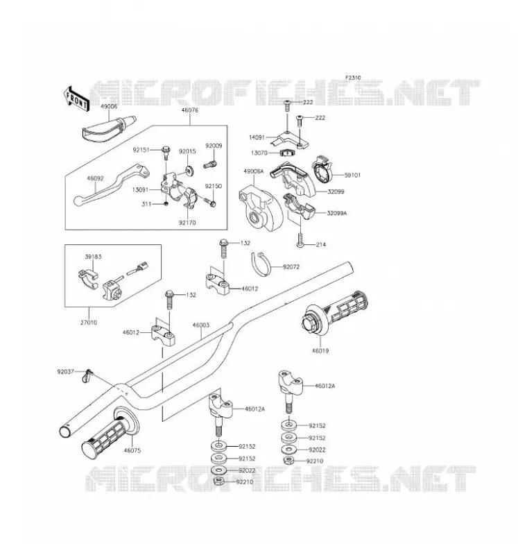 HANDLEBAR Kawasaki TOUT-TERRAIN 100 2017 KX100  KX100FHF