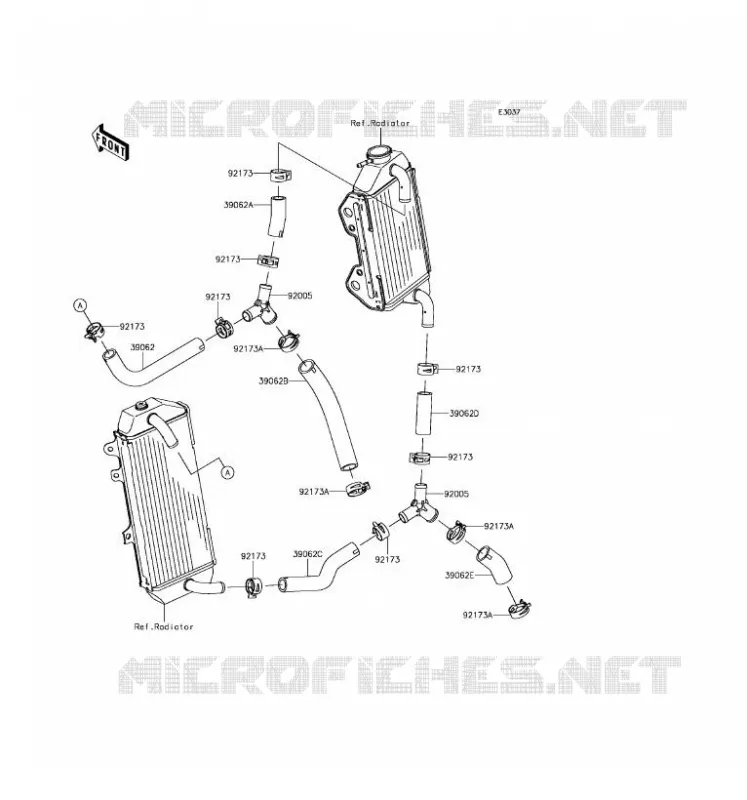 WATER PIPE Kawasaki TOUT-TERRAIN 450 2017 KX450F  KX450HHF