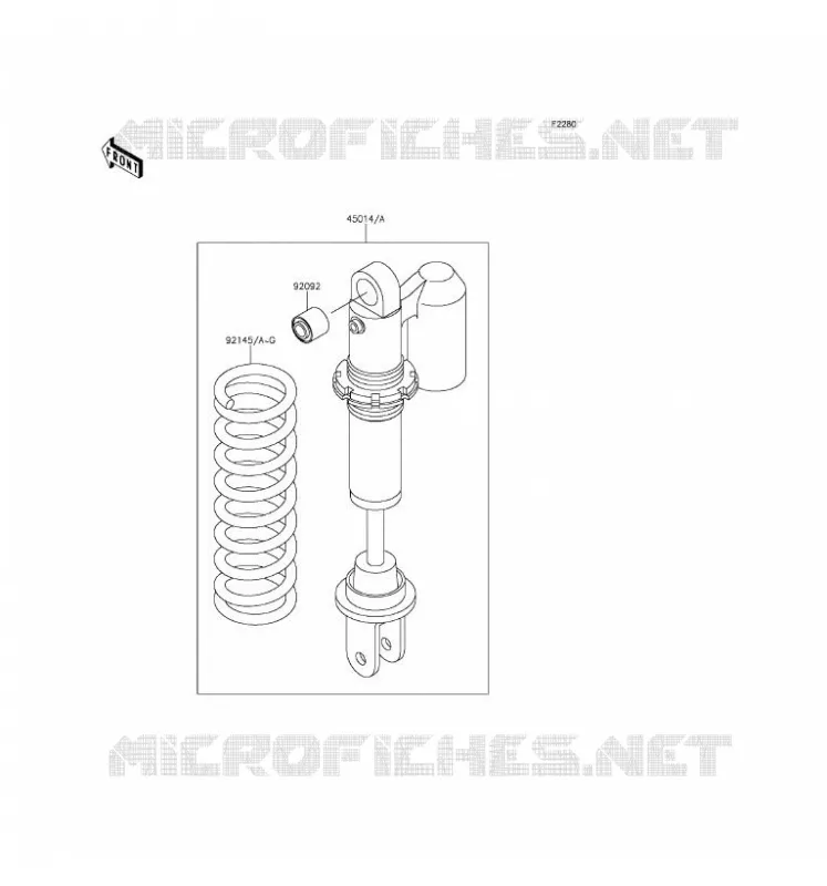 SUSPENSION - SHOCK ABSORBER Kawasaki TOUT-TERRAIN 65 2017 KX65  KX65AHF
