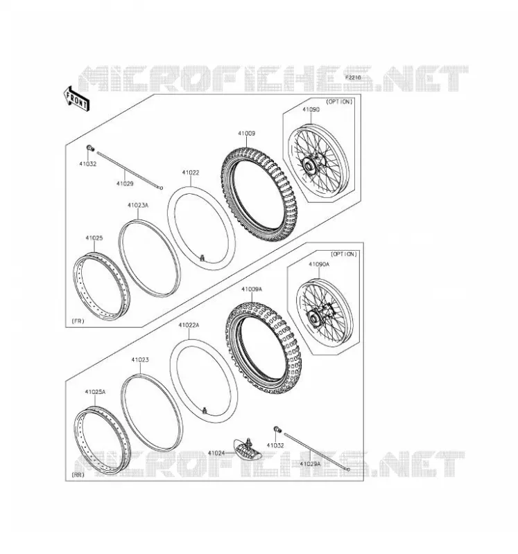 WHEELS - TIRES Kawasaki TOUT-TERRAIN 65 2017 KX65  KX65AHF