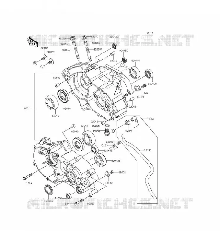 CRANKCASE(S) Kawasaki TOUT-TERRAIN 85 2017 KX85  KX85CHF