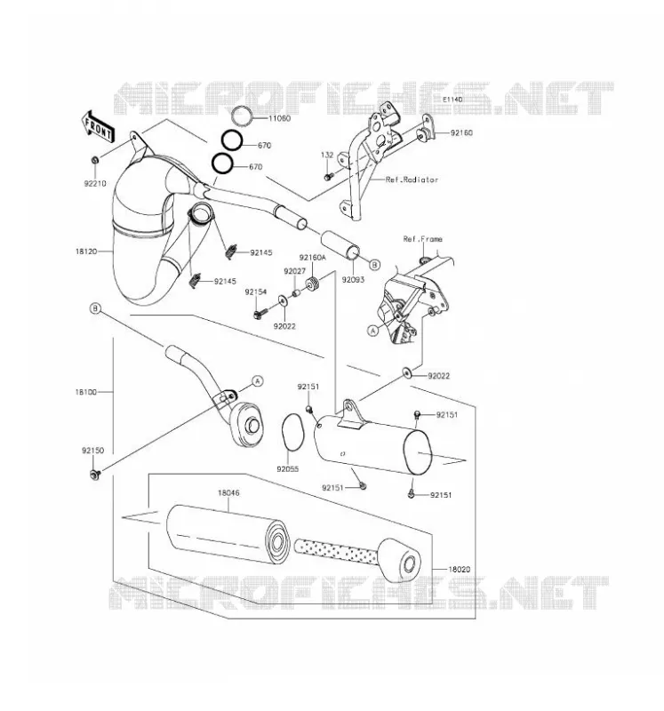 EXHAUST Kawasaki TOUT-TERRAIN 85 2017 KX85  KX85CHF