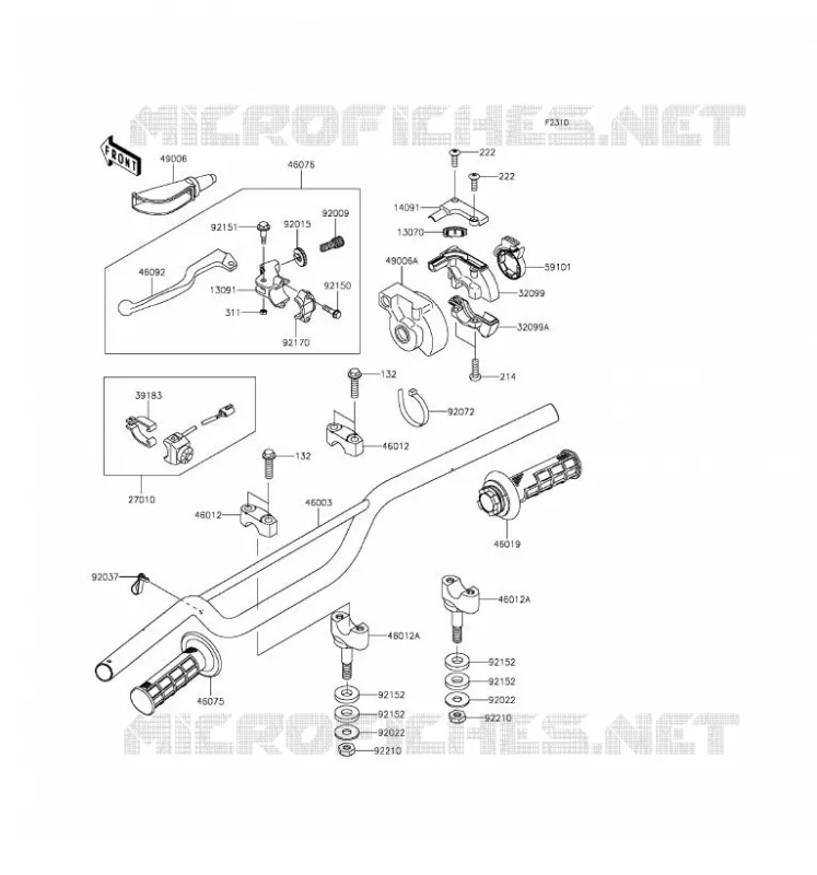 HANDLEBAR Kawasaki TOUT-TERRAIN 85 2017 KX85  KX85CHF