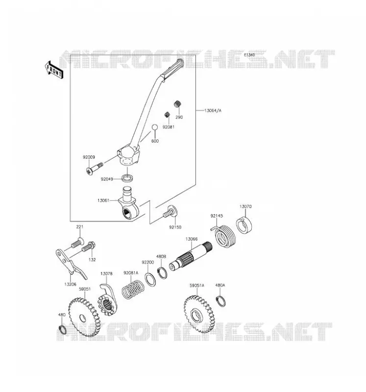 KICK STARTER Kawasaki TOUT-TERRAIN 85 2017 KX85  KX85CHF