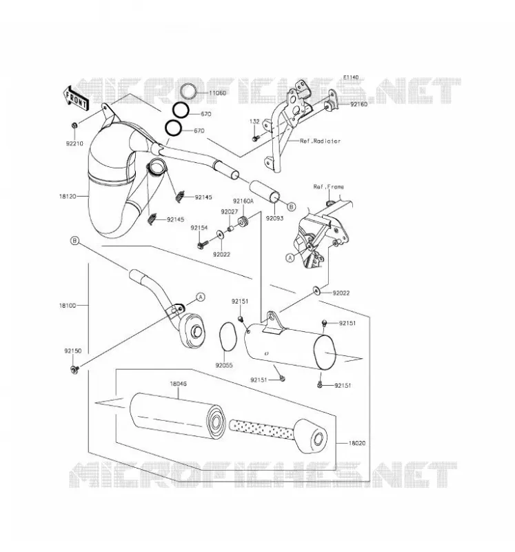 EXHAUST Kawasaki TOUT-TERRAIN 85 2017 KX85  KX85CHF