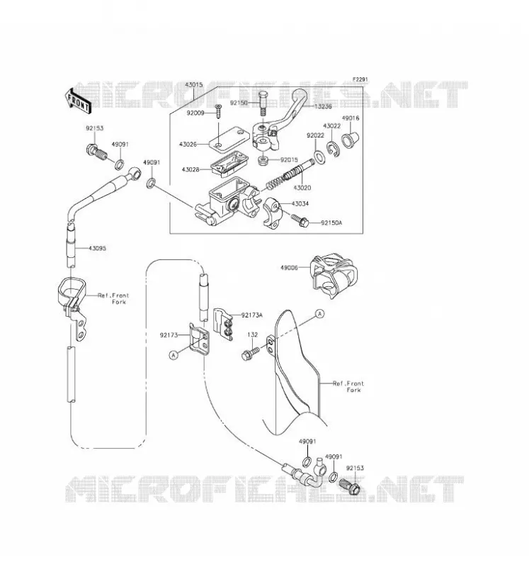 FRONT MASTER CYLINDER Kawasaki TOUT-TERRAIN 85 2017 KX85 II  KX85DHF