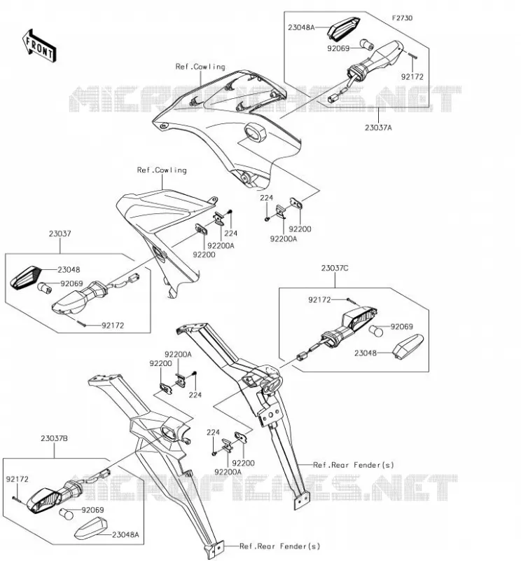 INDICATORS Kawasaki MOTOS 650 2018 VERSYS 650  KLE650FJFA