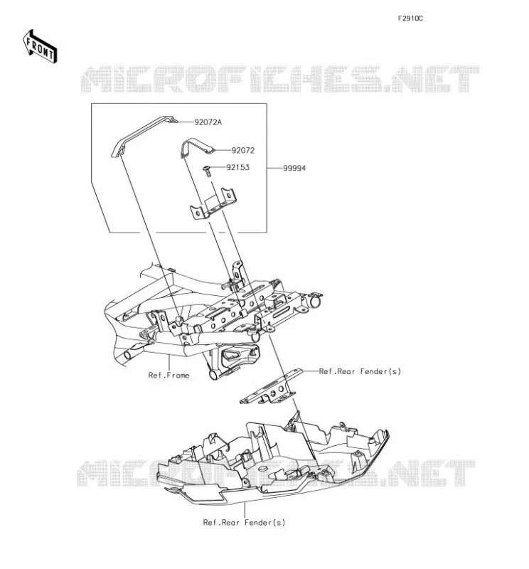 ACCESSORY (SUPPORT ANTIVOL U) Kawasaki MOTOS 650 2018 VERSYS 650  KLE650FJFA