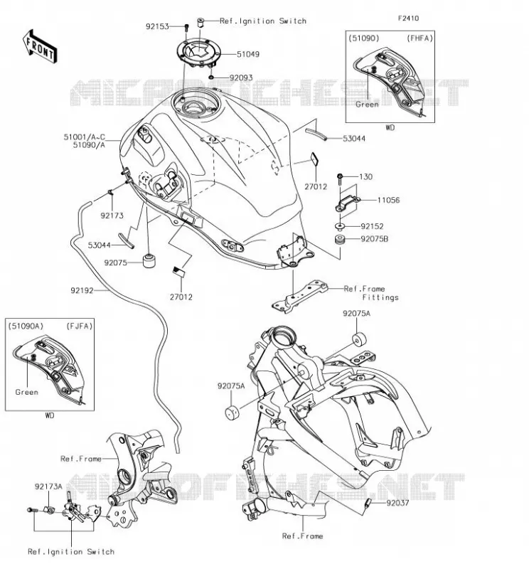FUEL TANK Kawasaki MOTOS 650 2018 VERSYS 650  KLE650FJFA