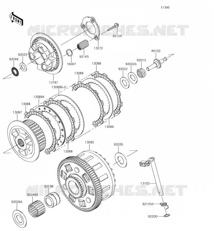 CLUTCH Kawasaki MOTOS 1000 2018 VERSYS 1000  KLZ1000BJF