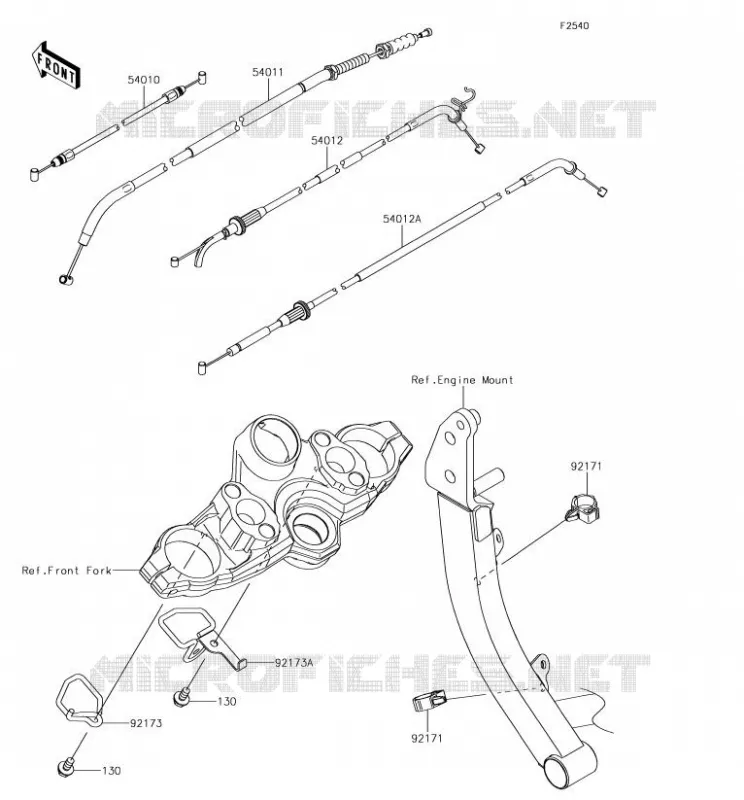 CABLES Kawasaki MOTOS 1000 2018 VERSYS 1000  KLZ1000BJF