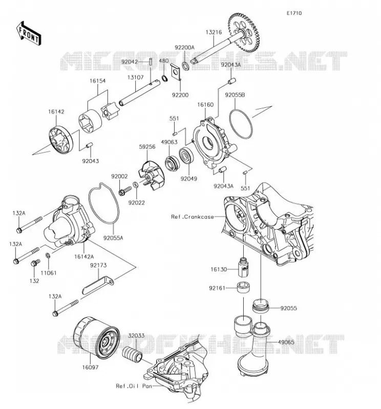 OIL PUMP Kawasaki MOTOS 1000 2018 VERSYS 1000  KLZ1000BJF