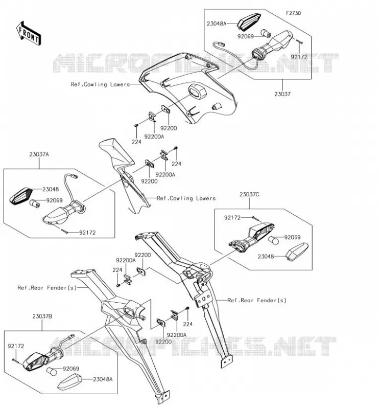 INDICATORS Kawasaki MOTOS 1000 2018 VERSYS 1000  KLZ1000BJFA