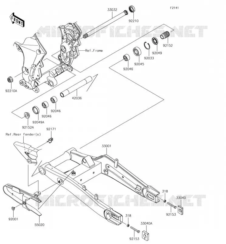 SWINGARM Kawasaki MOTOS 1000 2018 VERSYS 1000  KLZ1000BJFA