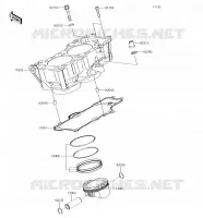 CYLINDER   PISTON  voor Kawasaki VULCAN S 2018