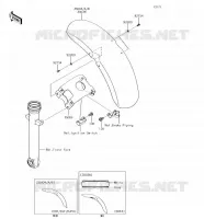 FRONT FENDER voor Kawasaki VULCAN S 2018