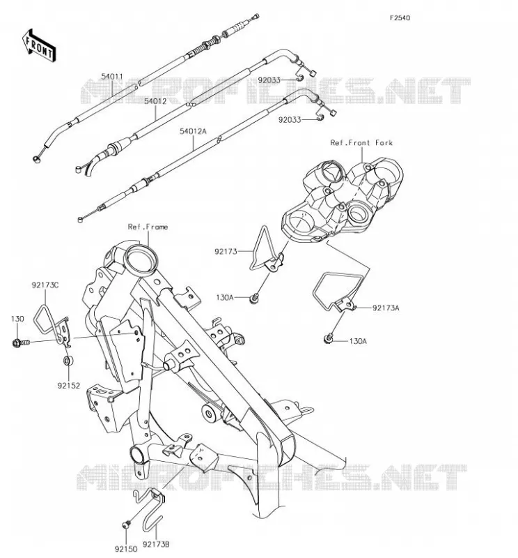 CABLES Kawasaki MOTOS 300 2018 VERSYS-X 300  KLE300CJF
