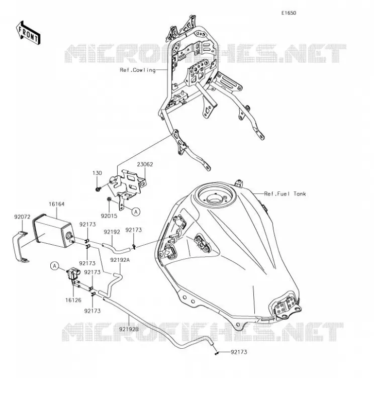 FUEL EVAPORATION SYSTEM Kawasaki MOTOS 300 2018 VERSYS-X 300  KLE300CJF