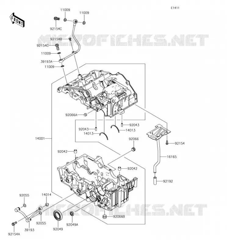 CRANKCASE(S) Kawasaki MOTOS 300 2018 VERSYS-X 300  KLE300CJF