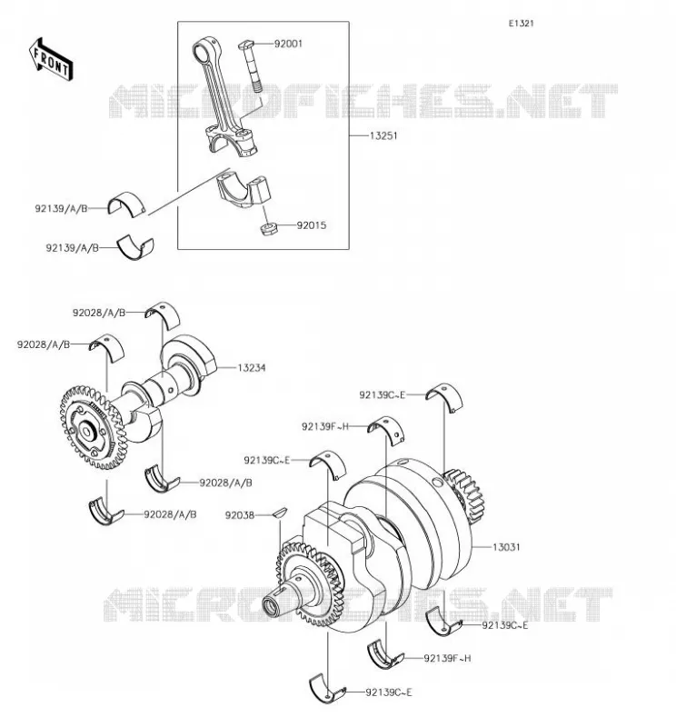 CRANKSHAFT Kawasaki MOTOS 300 2018 VERSYS-X 300  KLE300CJF