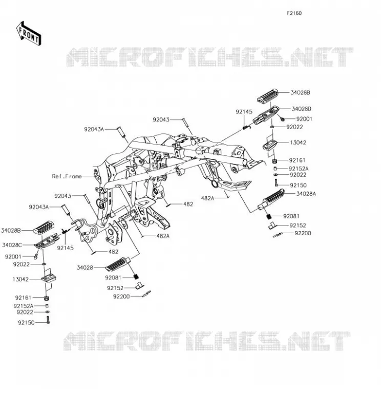 FOOTREST Kawasaki MOTOS 300 2018 VERSYS-X 300  KLE300CJF