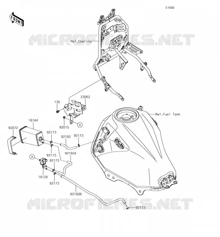 FUEL EVAPORATION SYSTEM Kawasaki MOTOS 300 2018 VERSYS-X 300  KLE300CJF