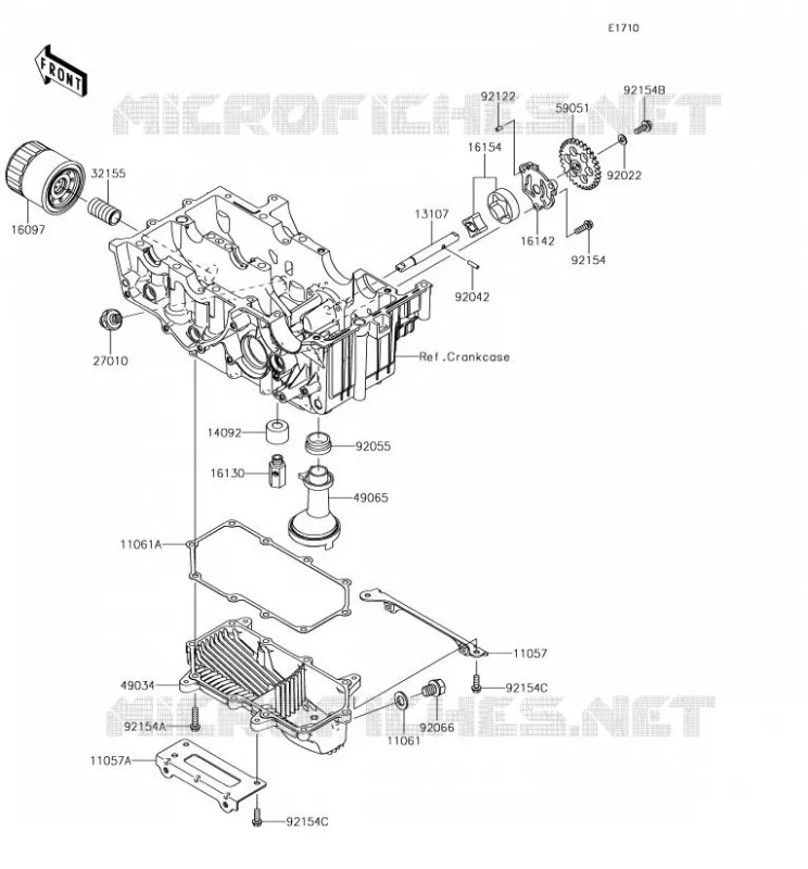 OIL PUMP Kawasaki MOTOS 300 2018 VERSYS-X 300  KLE300CJF