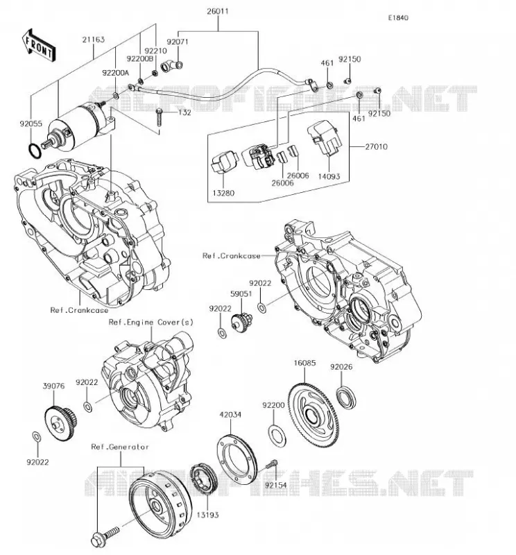 STARTER MOTOR Kawasaki MOTOS 250 2017 Z250SL  BR250FHF