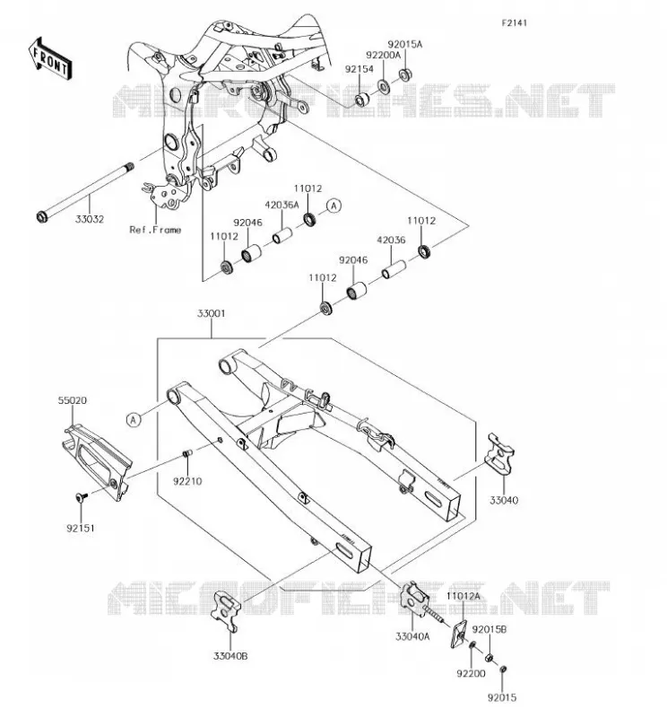 SWINGARM Kawasaki MOTOS 250 2017 Z250SL  BR250FHF