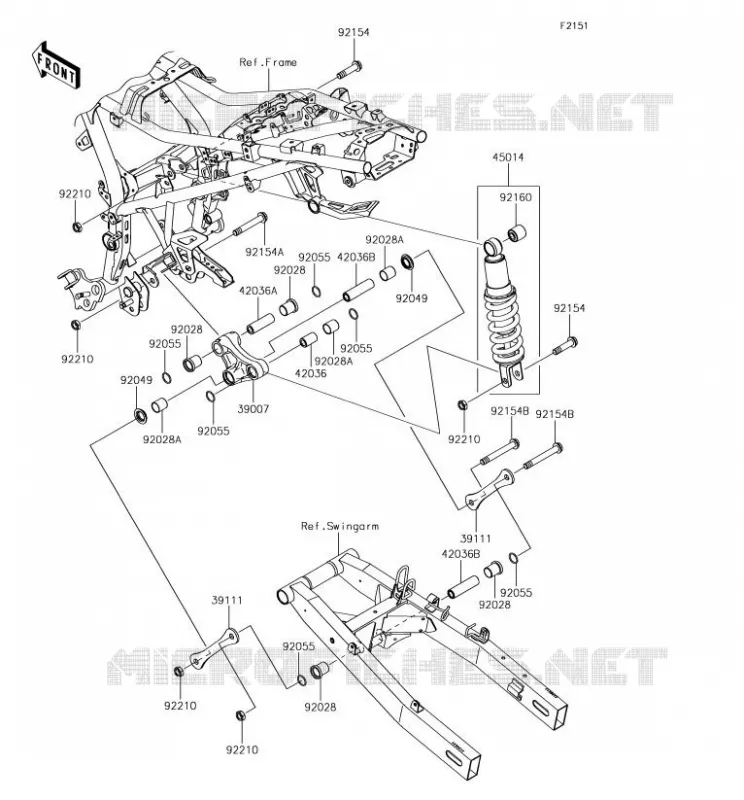 SUSPENSION - SHOCK ABSORBER Kawasaki MOTOS 300 2017 VERSYS-X 300  KLE300CHF
