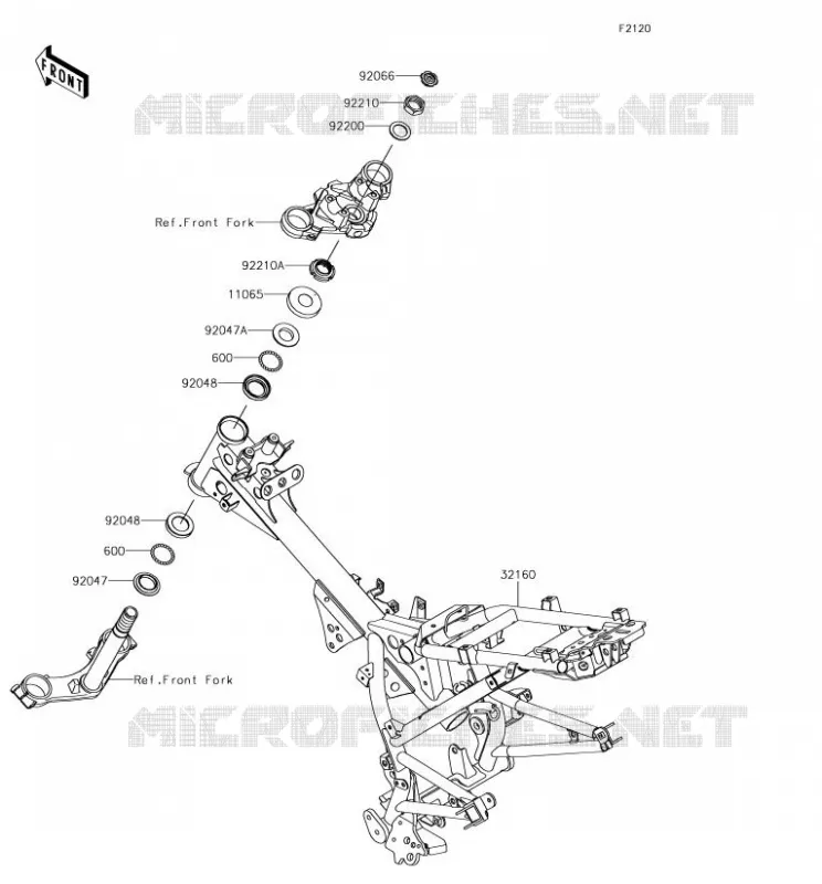 CHASSIS Kawasaki MOTOS 125 2018 Z125 PRO  BR125JJS
