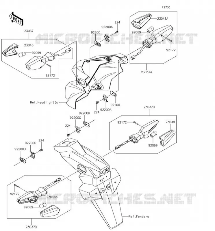 INDICATORS Kawasaki MOTOS 125 2018 Z125 PRO  BR125JJS