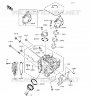 CYLINDER HEAD voor Kawasaki Z125 PRO 2018