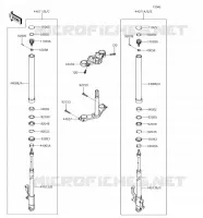 FRONT FORK voor Kawasaki Z125 PRO 2018