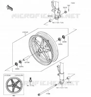 FRONT WHEEL voor Kawasaki Z125 PRO 2018