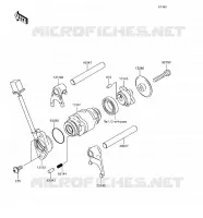GEAR CHANGE DRUM   SHIFT FORKS voor Kawasaki Z125 PRO 2018