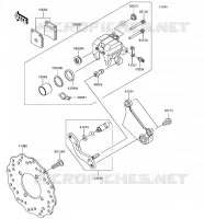 REAR BRAKE voor Kawasaki Z125 PRO 2018