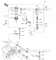REAR MASTER CYLINDER voor Kawasaki Z125 PRO 2018