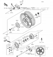REAR WHEEL   CHAIN voor Kawasaki Z125 PRO 2018