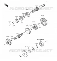 TRANSMISSION voor Kawasaki Z125 PRO 2018