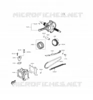 CYLINDER   PISTON  voor Kawasaki J125 2016
