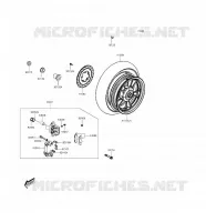 REAR HUB voor Kawasaki J125 2016