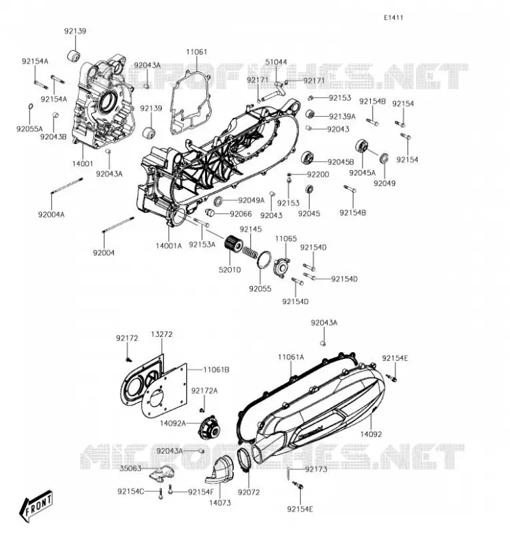 CRANKCASE(S) Kawasaki SCOOTER 125 2017 J125  SC125CHF